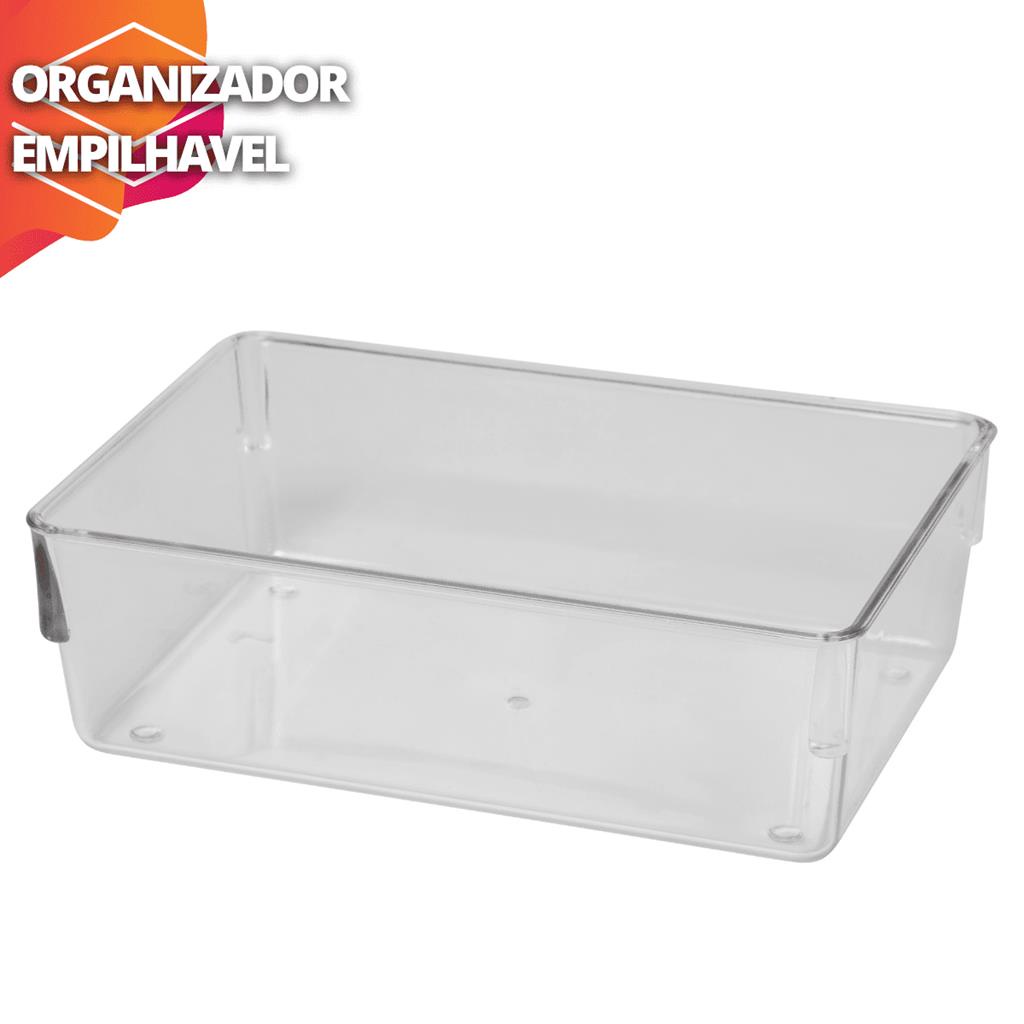 Organizador Empilhavel Acrilico Cozinha Gaveta Cosmeticos BPA Free