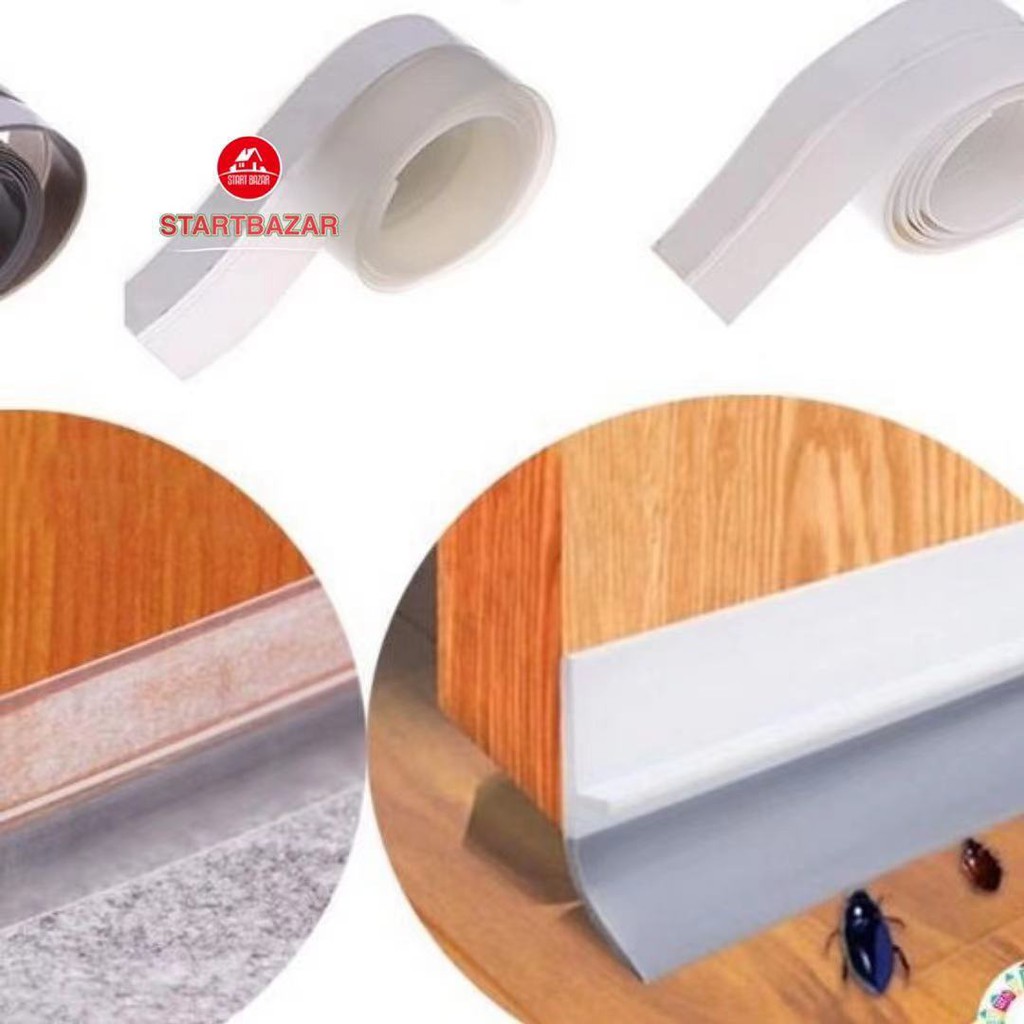 Fita Veda Fresta de Porta Transparente 1,8m x 4,5cm cm Janela Pivotante Blindex Portão em Oferta na Shopee