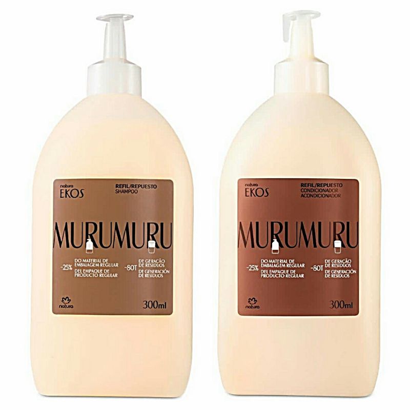 Refil Shampoo Murumuru Natura Ekos 300ml + Refil Condicionador Murumuru Natura Ekos 300ml