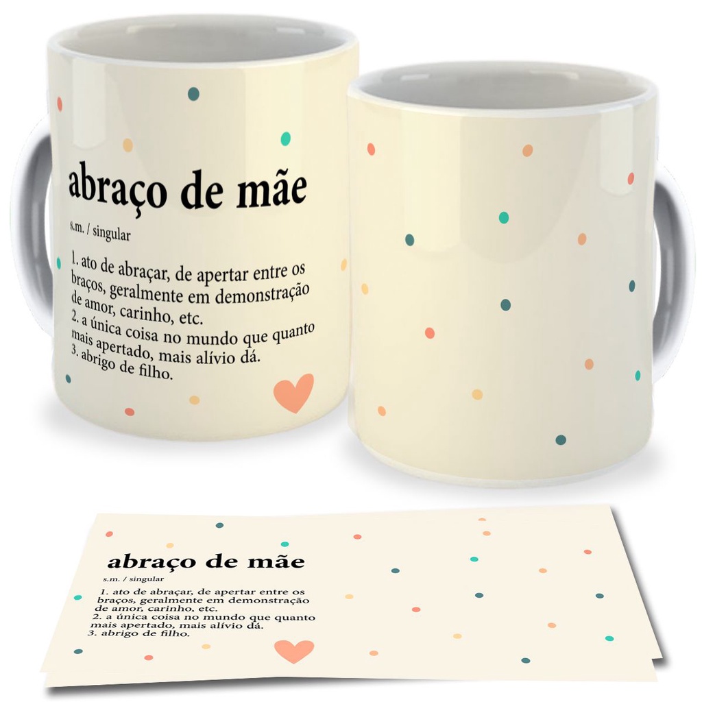 Caneca Dia das Maes - Presente para Mães Aniversário de Porcelana com Nome e Frases Lembracinha 216