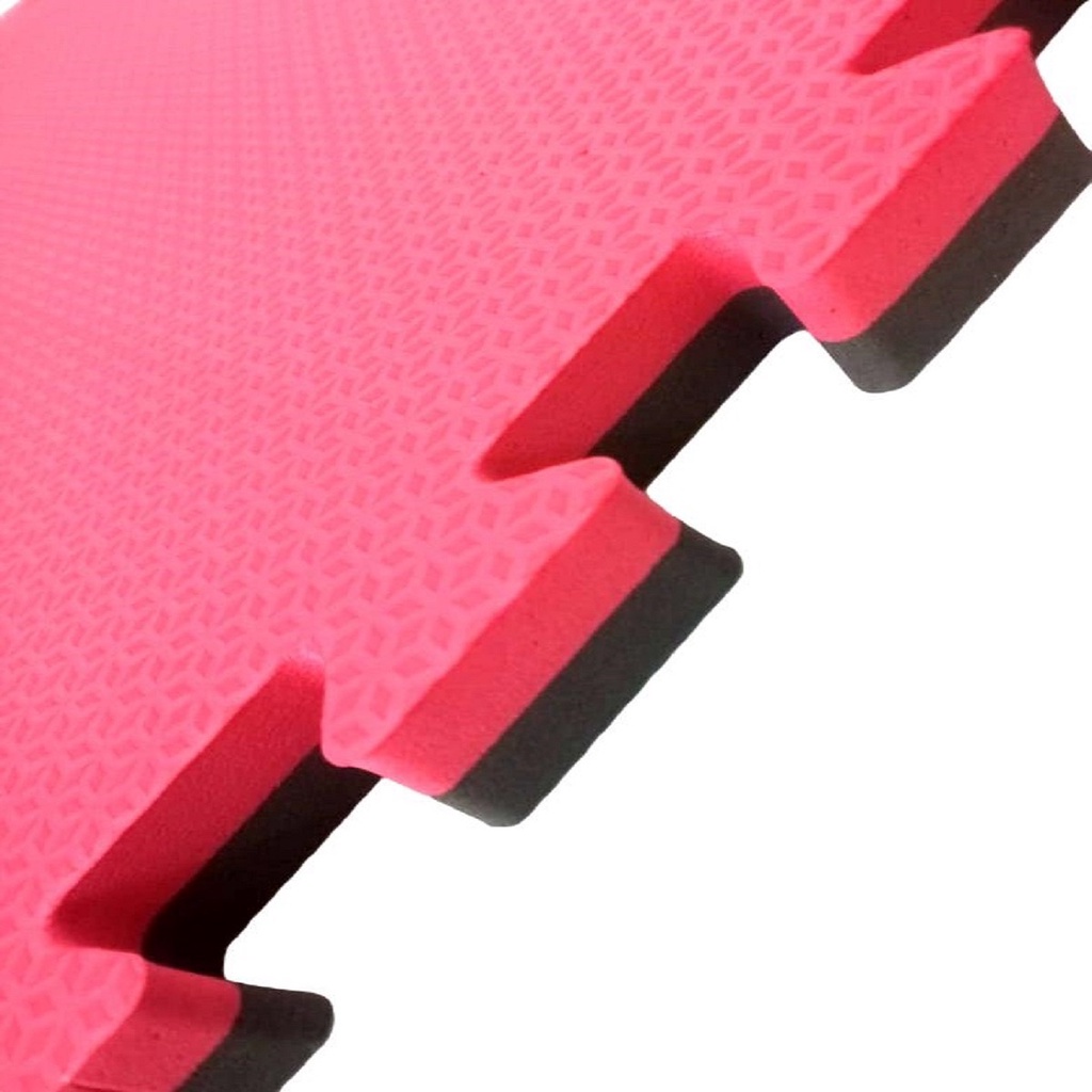 Kit 9 Tatames Tapetes Dupla Face vermelho com Preto 50x50x2cm 20mm Bordas Acabamento Linha Premium em Oferta na Shopee