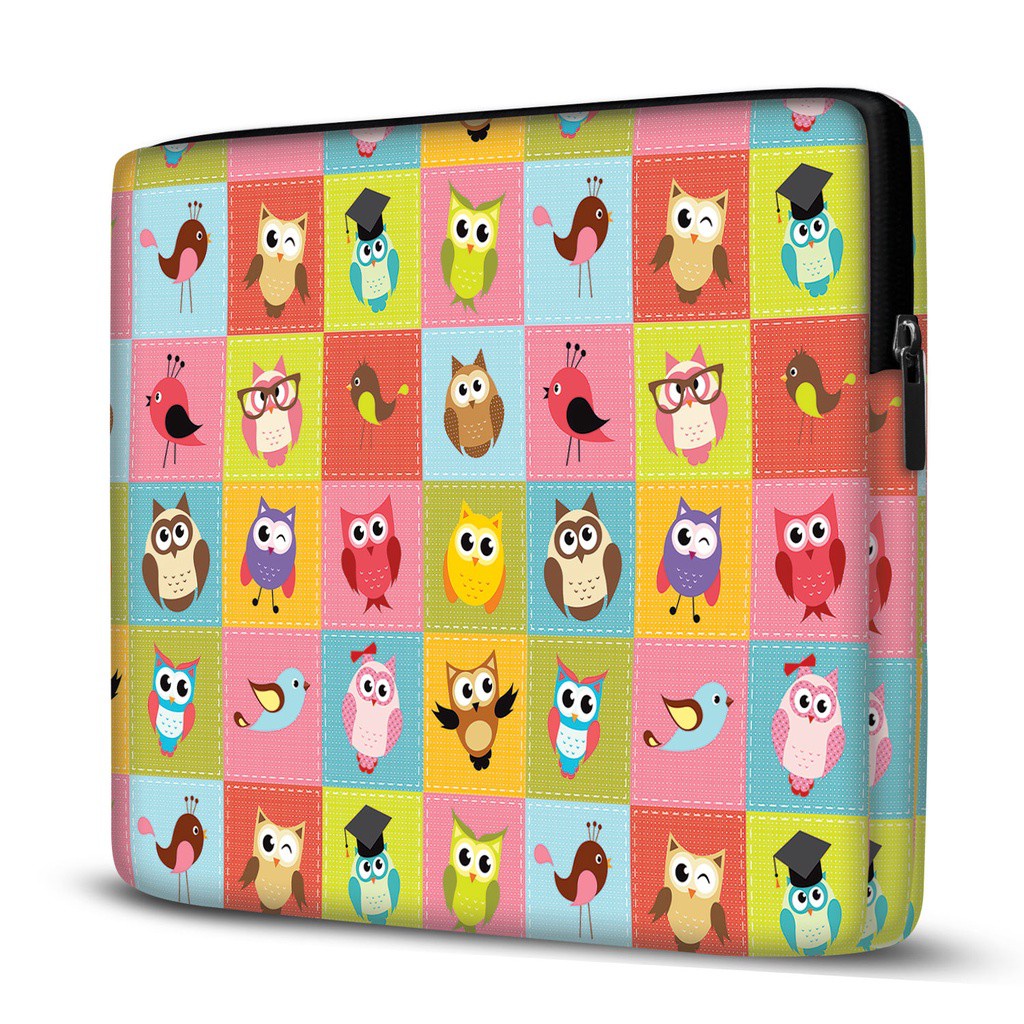 Capa Maleta Pasta para Notebook em Neoprene  - Little Owls em Oferta na Shopee