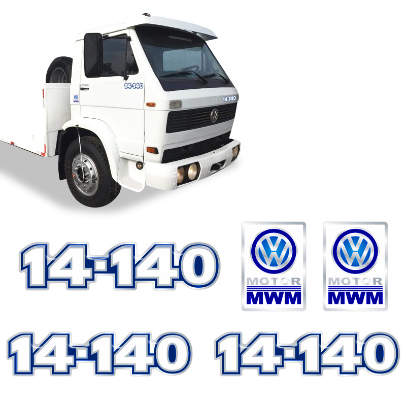 Kit Adesivos 14-140 Emblemas Caminhão Mwm Volkswagen