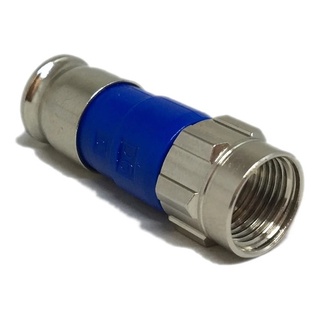 Conector RG6 Compressão Inox Original Kit 2 Unidades Para Cabo Coaxial De Antena E TV Sinal Digital