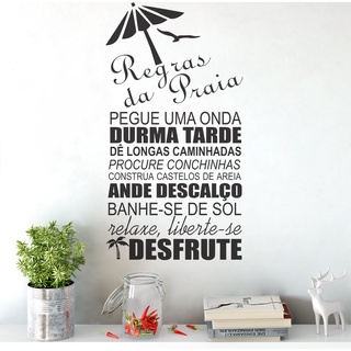 Adesivo Decorativo Regras Da Praia Pegue Uma Onda