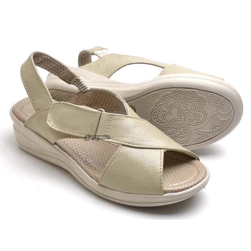 Tamanco Sandália Velcro Adaptável Conforto Anatômica Ortopédica Sola de 3.5cm Ref 6060