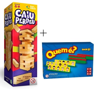 Kit Jogo Caiu Perdeu + Jogo Quem é? ( Estilo Cara a Cara)
