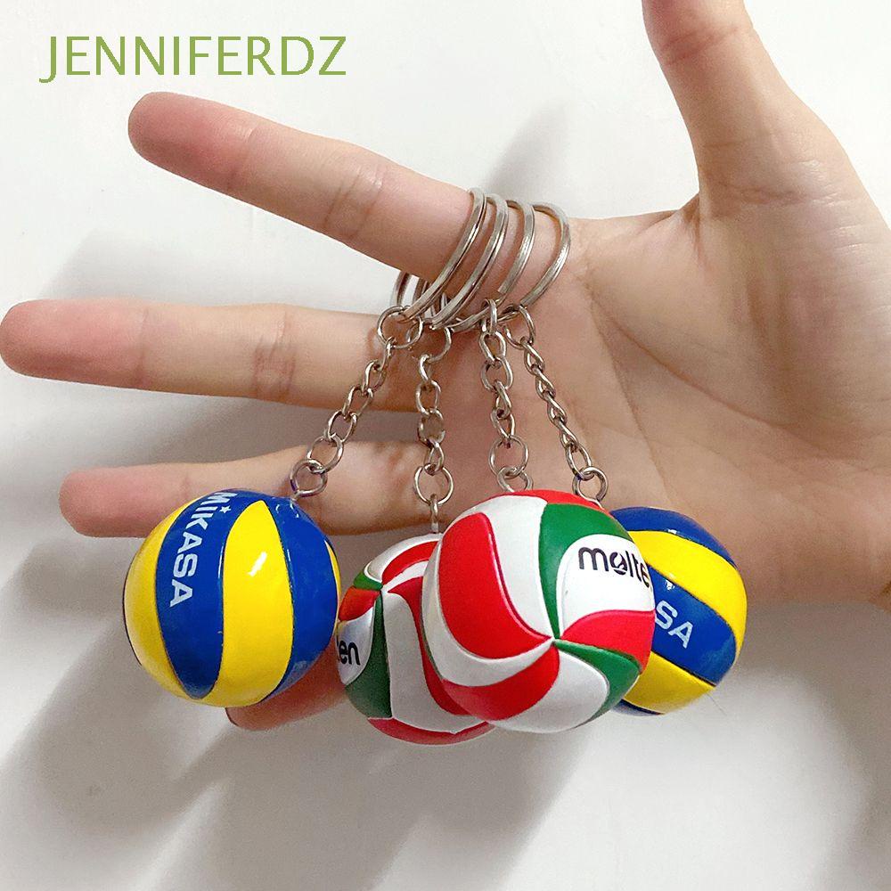 Jenniferz Vôlei Bonito Chaveiro Chaveiro Bola Brinquedo Bola Chave Anel Titular Presente De Aniversário Para Jogadores De Couro De Vôlei Moda Carro Chaveiro Mini Voleibol Pingente PVC