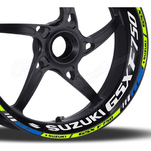 Friso + Adesivo Refletivo Roda M1 Moto Suzuki Gsx 750 F 750f
