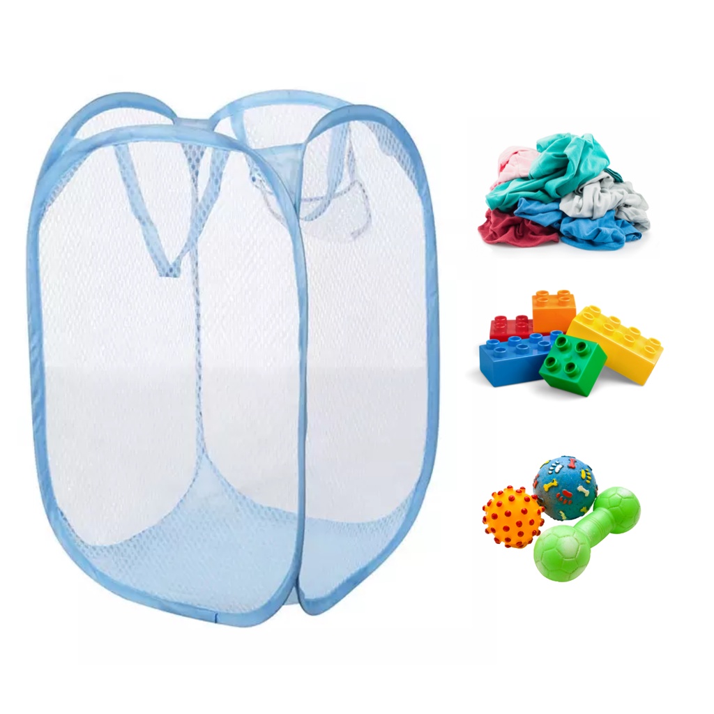 Cesto organizador Roupas sujas Brinquedos Multiuso Infantil Dobrável flexível de Nylon em Oferta na Shopee