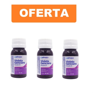 Kit 3 Violeta Genciana 30ml 1% Uniphar em Oferta na Shopee