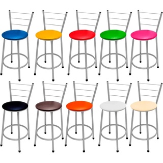 Banqueta Banco Banquinho Cadeira Média 60 Cm P/ Mesa Balcão Área de lazer Barzinhos - Ferragem Prata em Oferta na Shopee