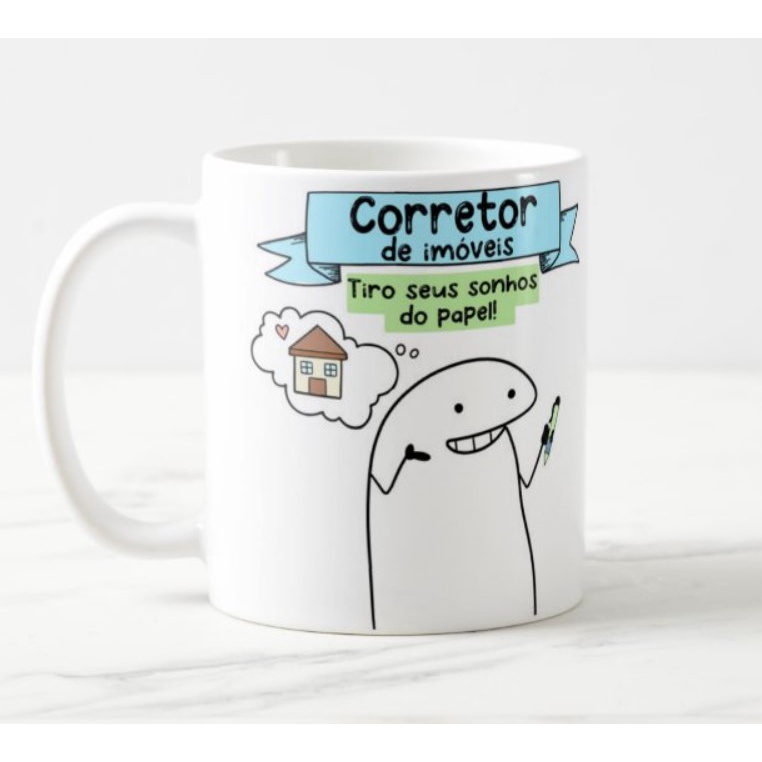 Caneca Profissão Corretor de Imóveis Divertida