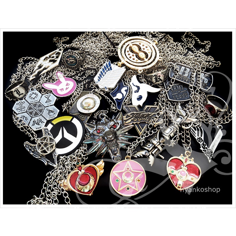 Colar Game e Série - Batman / Spiderman / Street Fighter / Supernatural / Final Fantasy / Harry Potter / Dirge of Cerberus / Overwatch / Pokemon / World of Warcraft