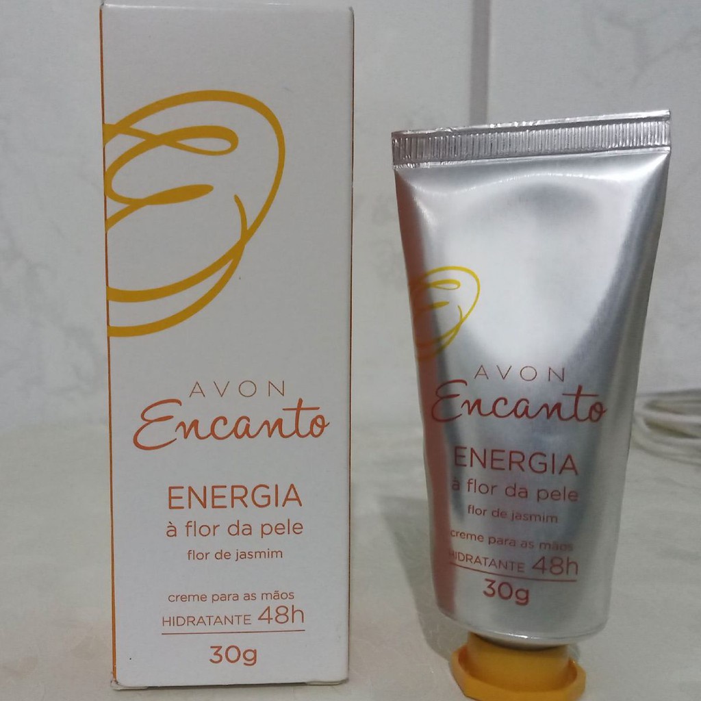 Creme Hidratante para as Mãos Avon Encanto Energia /Flor de Jasmim - 30g |  Shopee Brasil