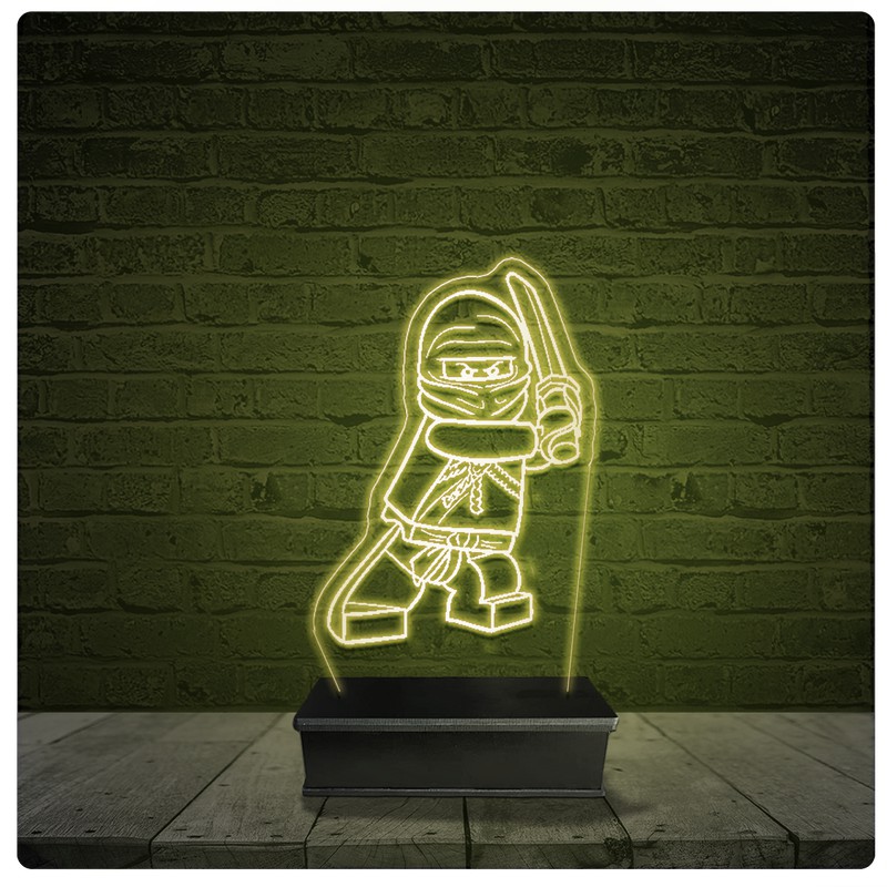 Led Luminária Acrílico Abajur - Lego Ninjago
