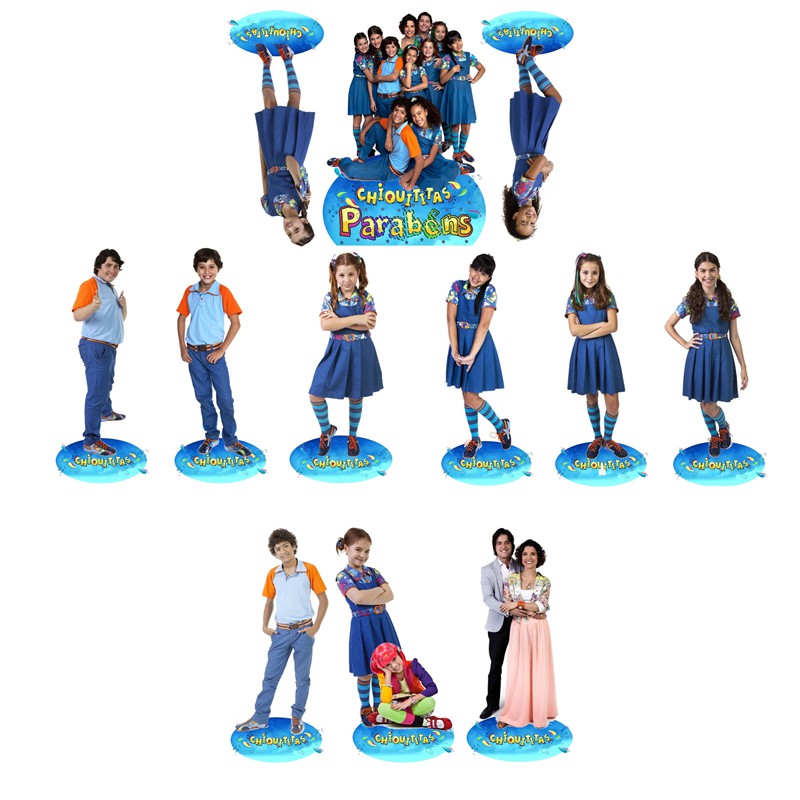 chiquititas kit decoração de festa infantil 10 display de 20cm