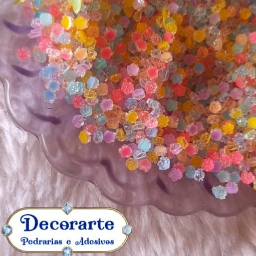 12 peças de mini rosinha 3mm