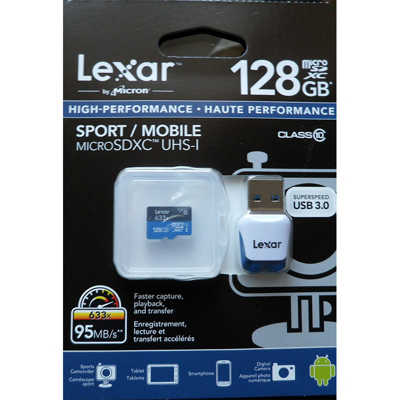 Micro SD SDCard Classe 10 - Ultra Rápido com 128 GB 633x 95 mb/segundo - 3378
