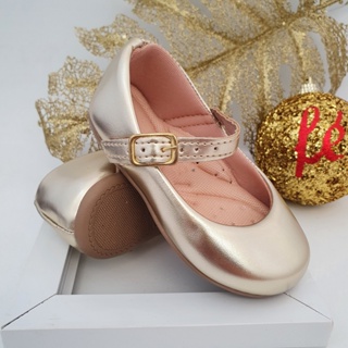 Sapatilha Infantil De Menina Ouro Fosca Milu Fashion Lisa 16 ao 34 em Oferta na Shopee