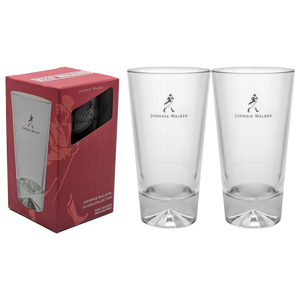 2 Copos Para Whisky Tipo Long Drink - Johnnie Walker 450ml - Produto Diageo Original
