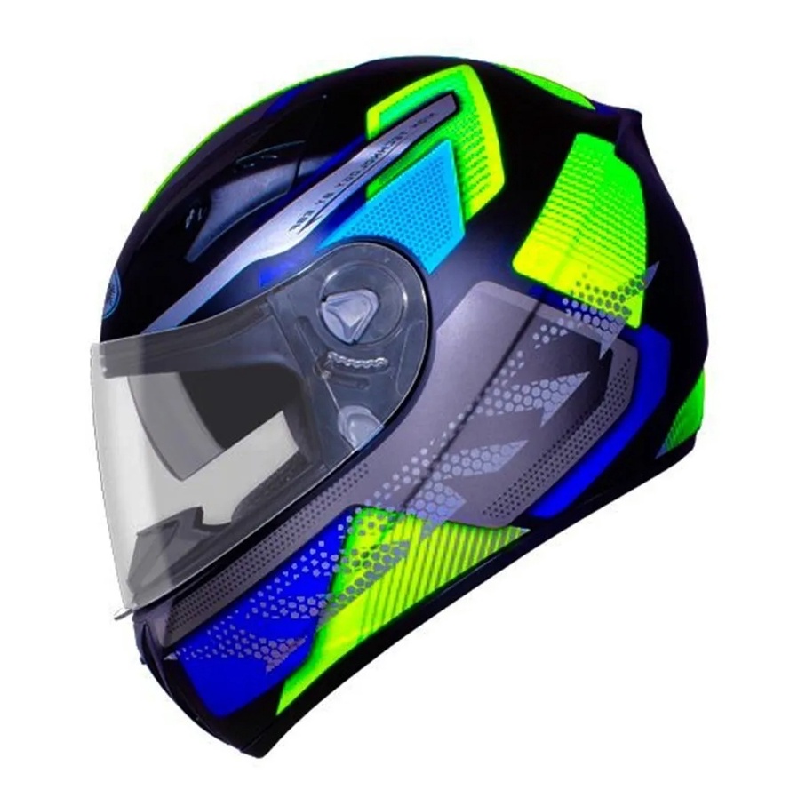CAPACETE MOTO EBF XTROY FURIOUS PRETO AMARELO FOSCO COM ÓCULOS INTERNO