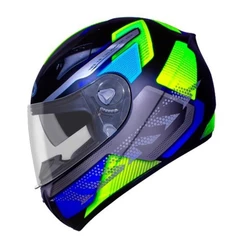 CAPACETE FECHADO EBF XTROY FURIOUS PRETO AMARELO FOSCO COM ÓCULOS INTERNO