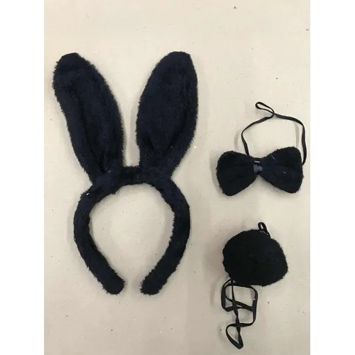 Kit Tiara Coelho Para Fantasia Cosplay Preto em Oferta na Shopee