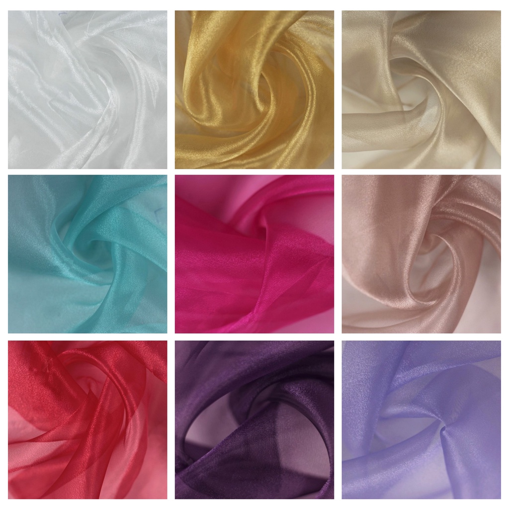 Tecido Organza Cristal 100% Poliester ( 1m x 1.50m ) em Oferta na Shopee