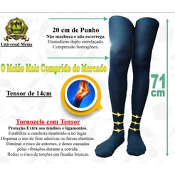 Meião Futebol Profissional Longo 7/8 Especial Até A Coxa - Modelo Pró Goleiro - Universal Meias