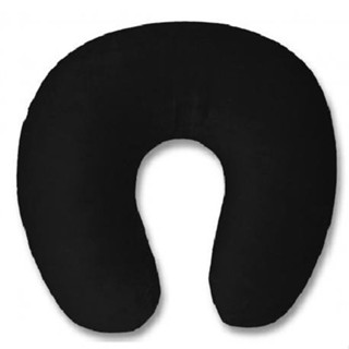 Almofada Apoio De Pescoço Preto Liso Lavavel em Oferta na Shopee