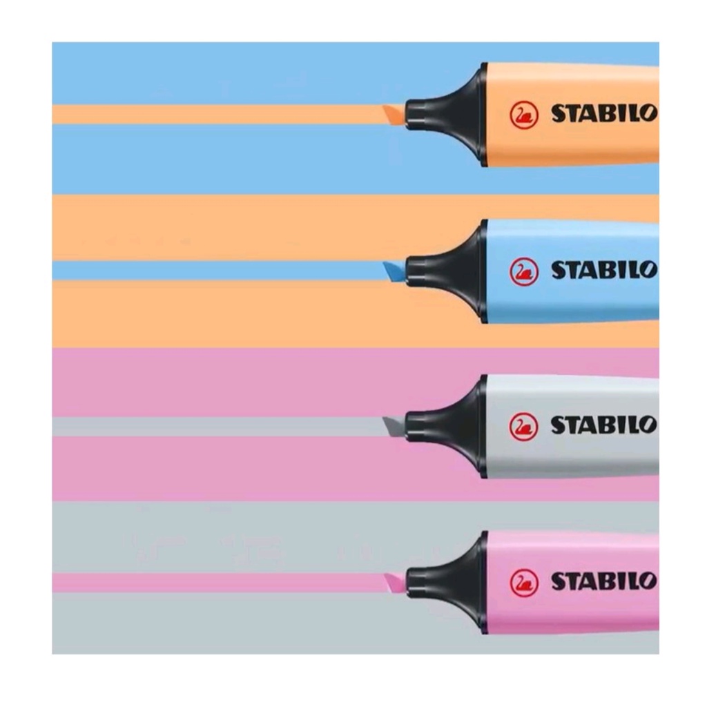 Kit Marca Texto STABILO Boss Pastel c/ 4 unds Novas Cores Shopee Brasil