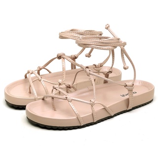 Sandália Rasteirinha Dubuy Feminina Papete Flatform Marfim Aisha 2040FG