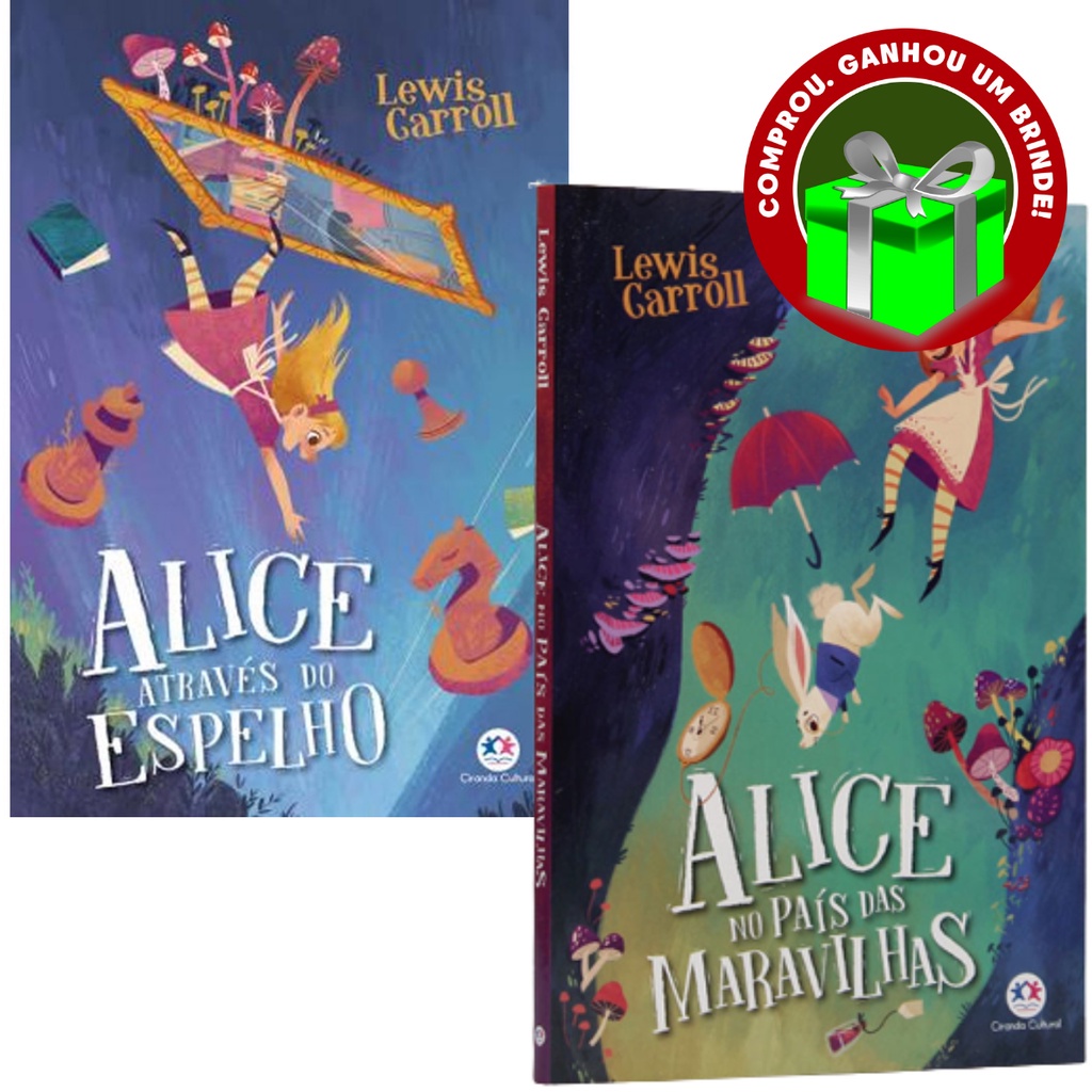 Combo Alice no País das Mravilhas+ Alice Através do Espelho | Lewis Carroll | Ciranda Cultural em Oferta na Shopee