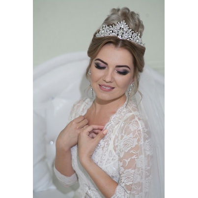 Coroa Tiara Porta Coque Noiva Prata Cristais Cabelo Penteado Casamento Noiva  Festa de 15 Anos Prateado | Shopee Brasil