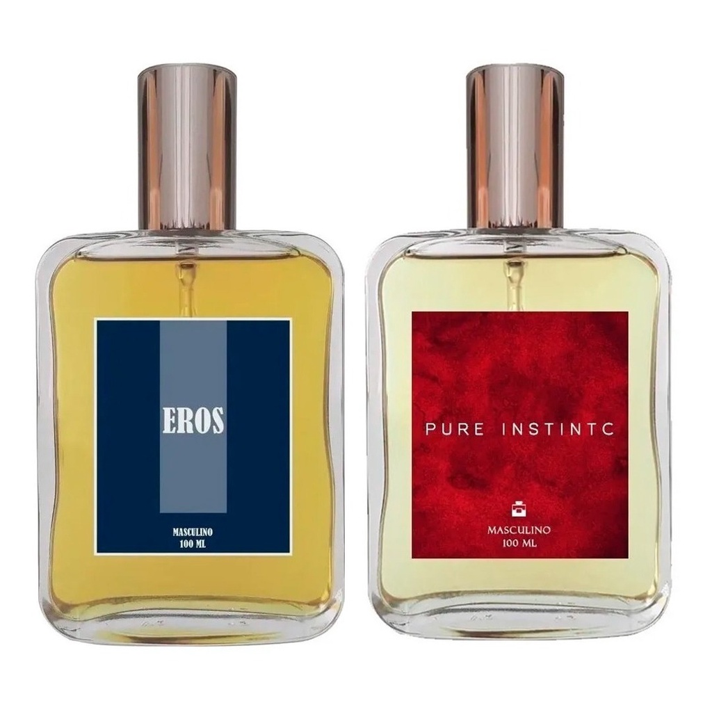 Kit de 2 Perfumes 100ml - Eros + Pure Instinct