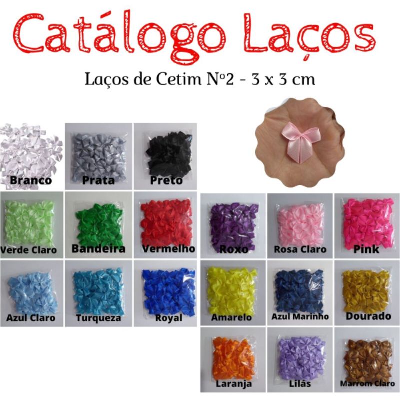 Laços lacinhos para lembrancinhas N°2 - Pacote Com 50 unidades
