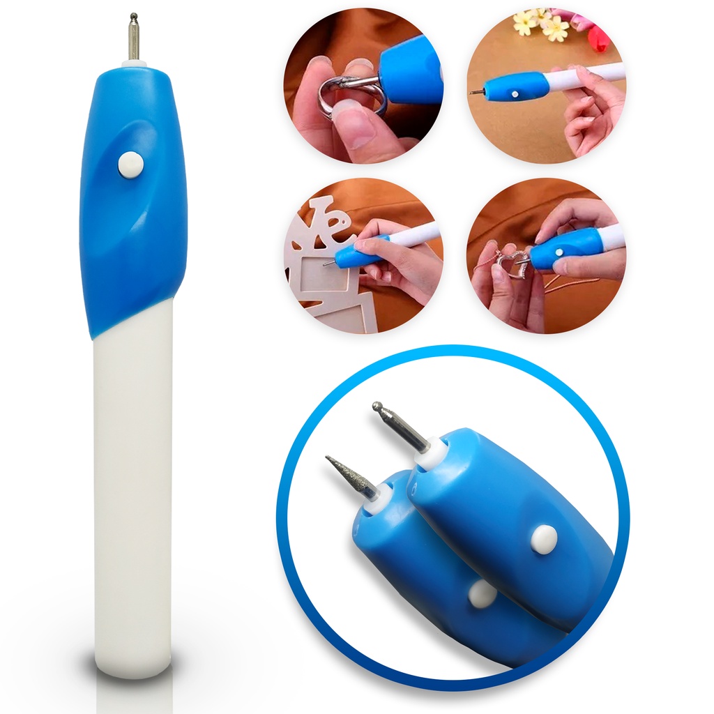 Caneta Gravador Metais Vidro Madeira Alumínio Alianças Plástico Inclui 2 Pontas