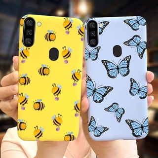 Capa Flexível De Silicone / Abelha / Borboleta Para Samsung Galaxy A11 / 2020 / A01 / M01S / A10 / A10S / M11 / A / 11