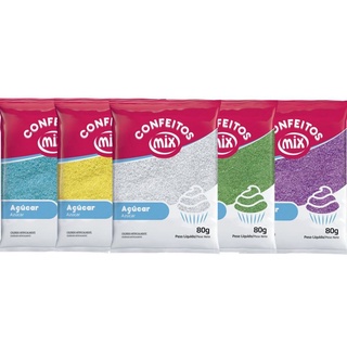 Confeito Açúcar Cristal 80g - Mix