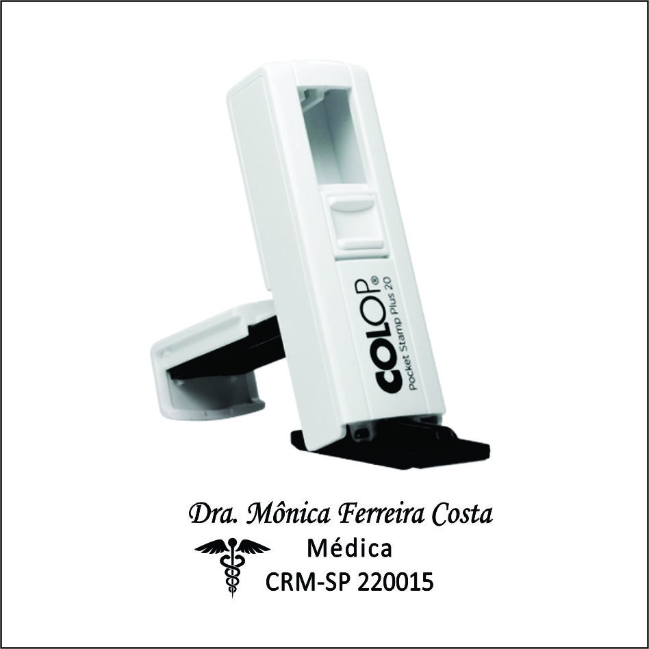 Carimbo de bolso pockets colop personalizado em Oferta na Shopee