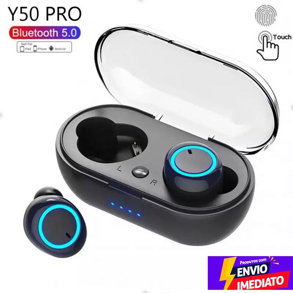fone bluetooth barato Y50 Fone de Ouvido sem fio Bluetooth 5.0 com microfone