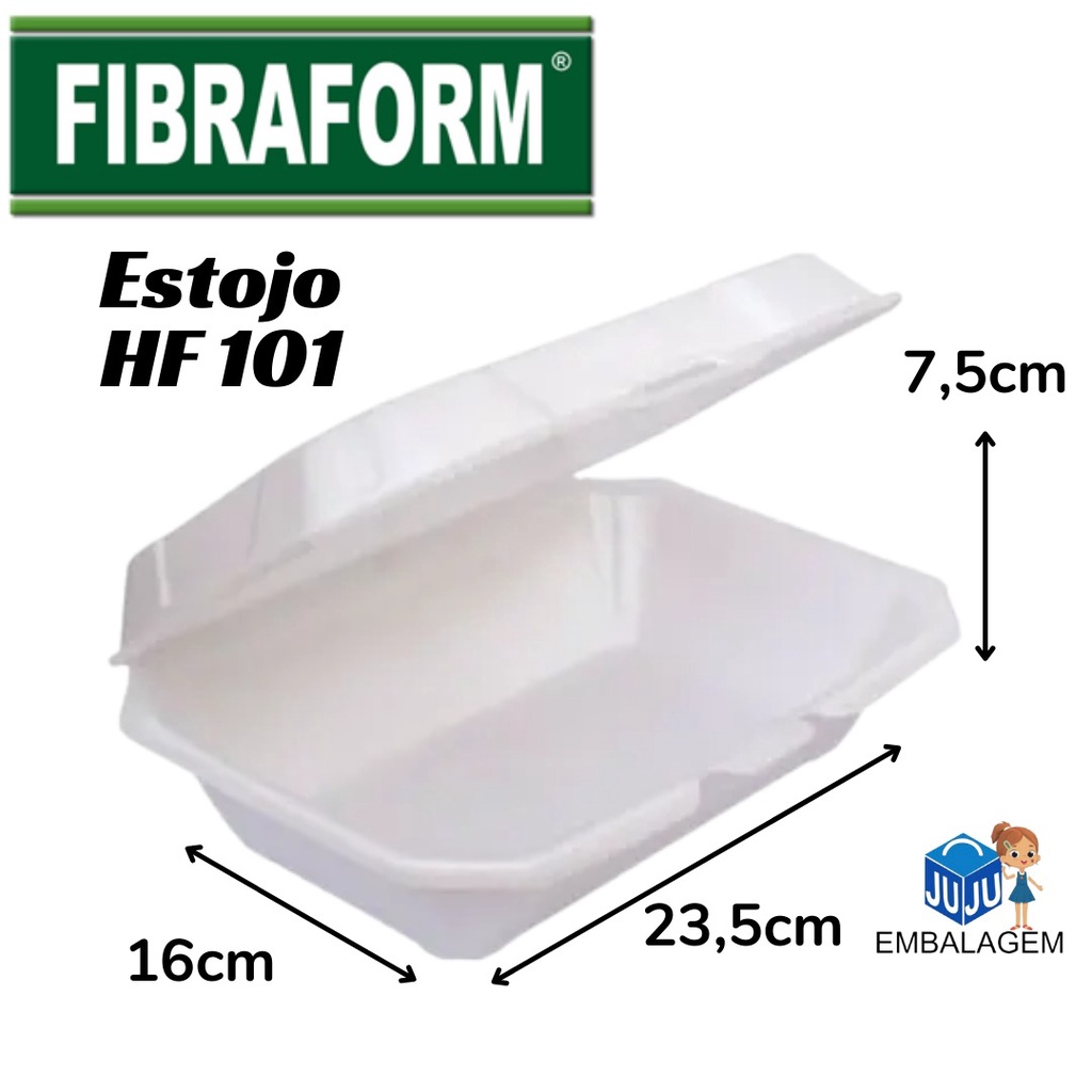 100un- Lancheira De Isopor- Embalagem P/ Delivery/lanches- Hf101
