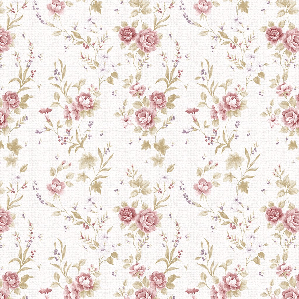 Papel de Parede Adesivo Floral Rosa com Textura
