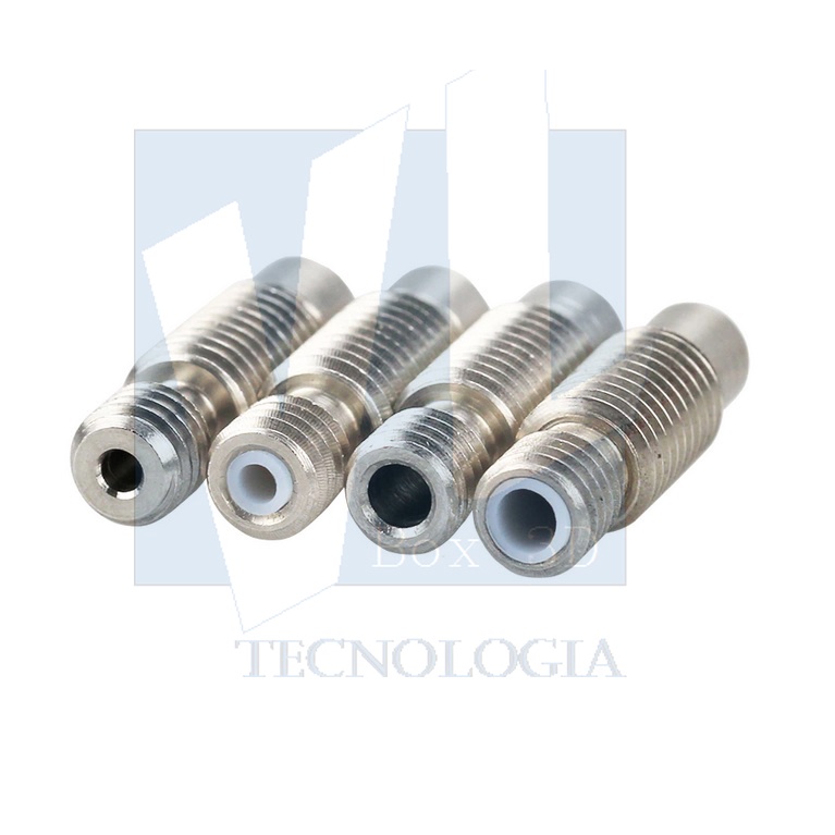 Garganta heatbreak hotend  p impressora 3d e3d v6, 1.75/3.0/4.1mm/com ptfe, tubo de alimentação remota de aço inoxidável