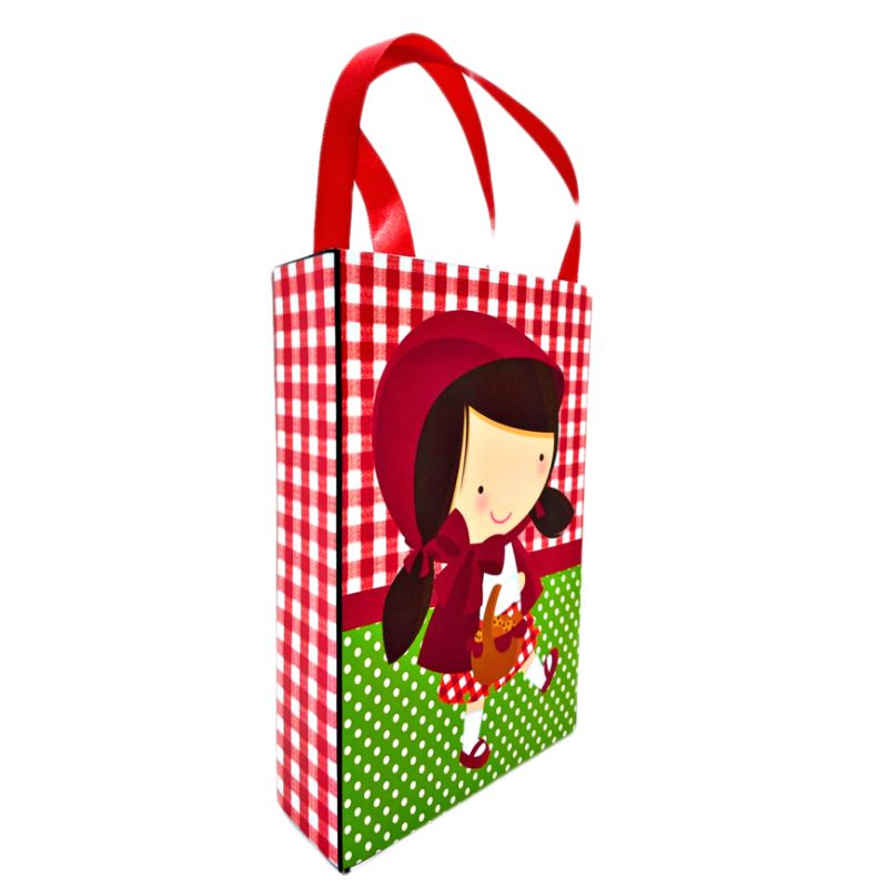 15 Sacolinhas Surpresa Personalizadas Tema Chapeuzinho Vermelho Tamanho 16x4x10