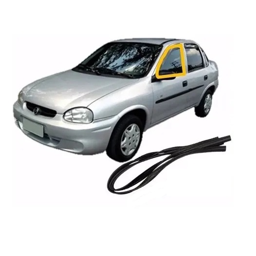 Borracha canaleta vidro porta dianteira esquerda Corsa Classic