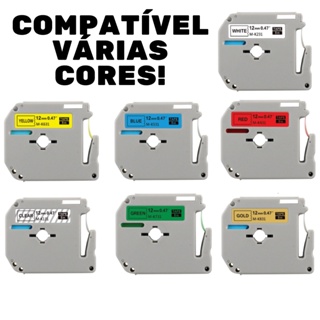 Fita Rotuladora Compatível Rotulador Brother Mk-231 M-k231 Mk231 M231 M-K131 M-K431 M-K531 M-K631 M-K731 M-K831 em Oferta na Shopee