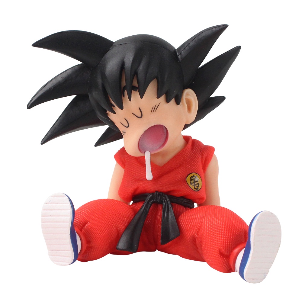 10 Cm Japão Anime Dragon Ball Z Kakarotto GK PVC Action Figure Auto Acessórios Postura Sentado Sono Goku Modelo Brinquedos Presentes