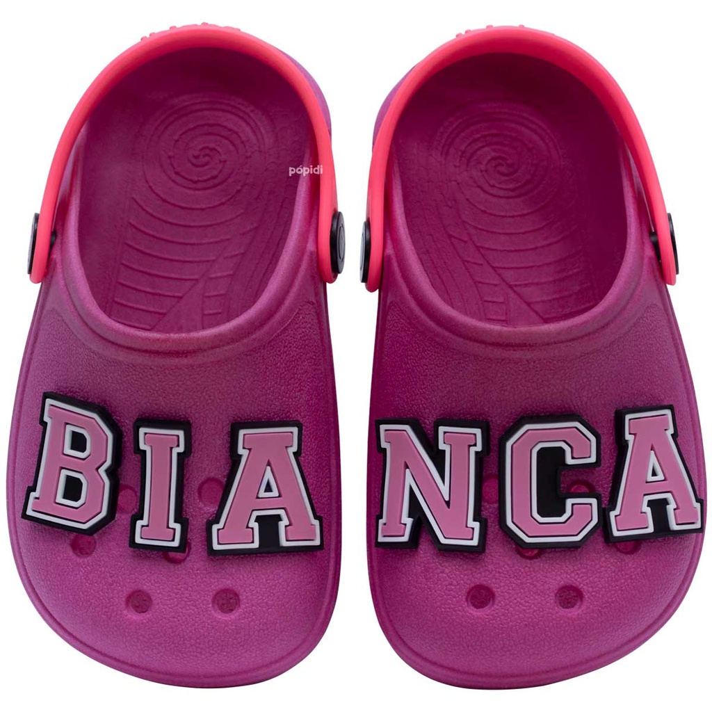 Sandalia Babuche Infantil Nº 19 ao 36 Menino Menina Nome Personalizado Antiderrapante Escolar 12.44